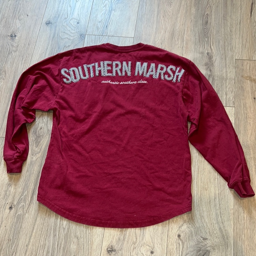 SOUTHERN MARSH Seersucker Appliqué Tee Size XS